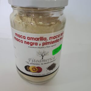 Maca Amarilla, Maca Roja, Maca Negra y Pimienta Negra